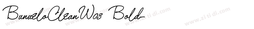 BunueloCleanW03 Bold字体转换